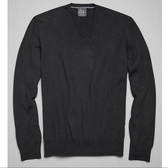 NWOT Jos. A. Bank 100% Cashmere V Neck - Picture 1 of 6